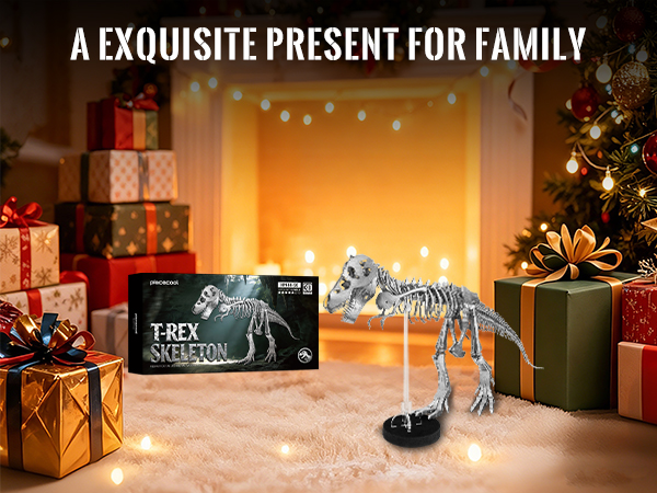 Metal 3D Puzzle Stainless Model Kit - T-Rex Dinosaur Skeleton 3D Metal Puzzle