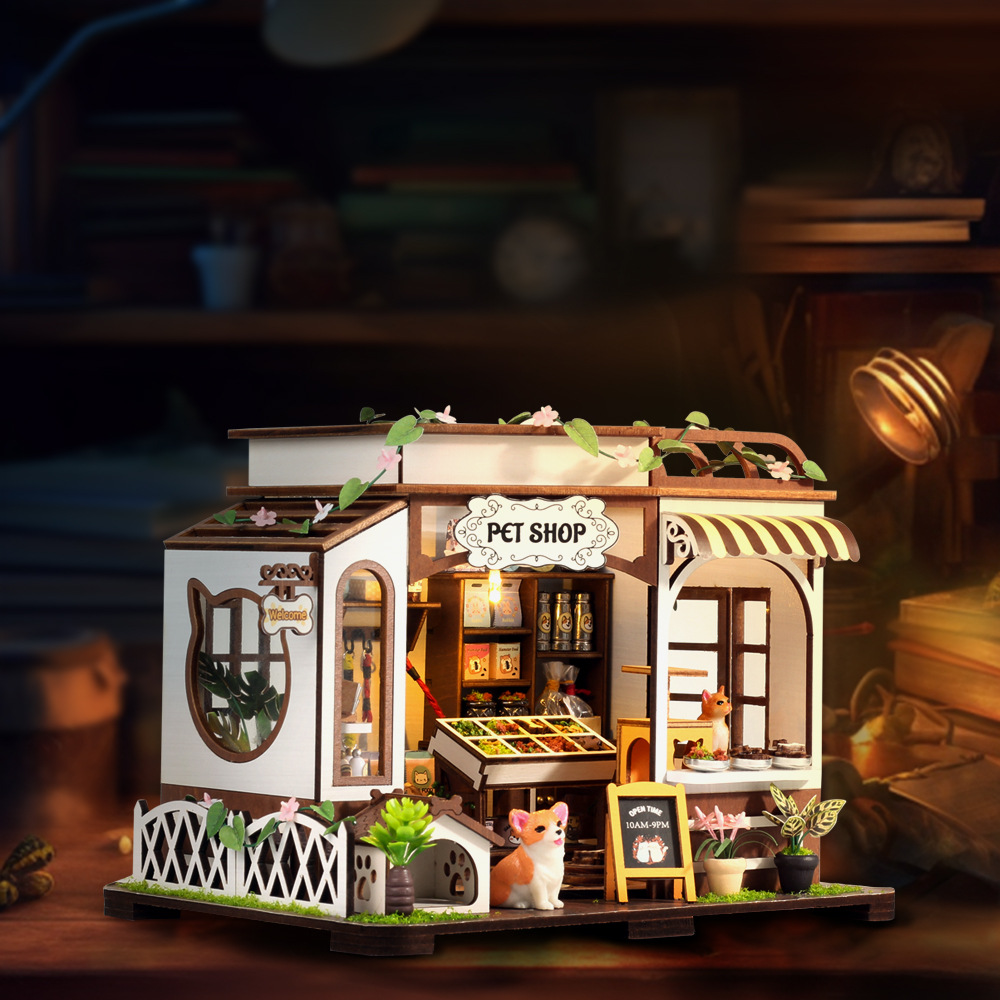 Miniature Led Light Kit For Dollhouse - DIY Wooden Pet Shop Cottage Doll