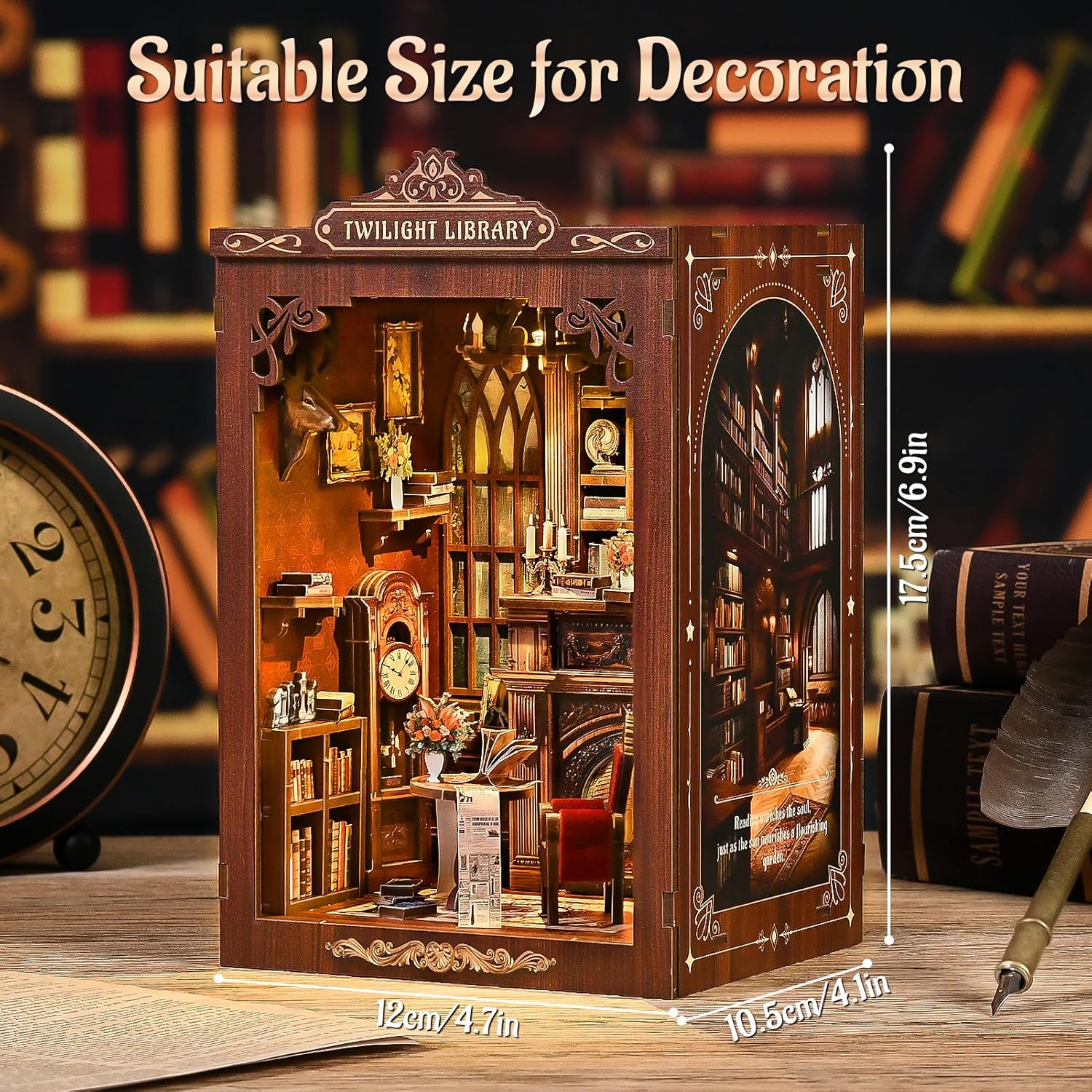 DIY Book Nook Kit Miniature Wo - Diy Miniature Dollhouse Kit Book Nook review and price