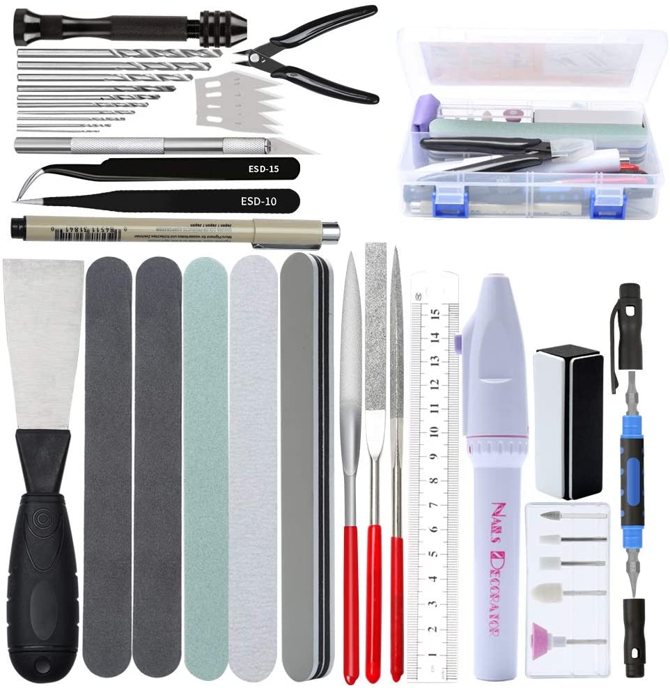 Model Building Tool Set 42 in  - Modeling Tool Kit Tweezers Hobby Knife review and price