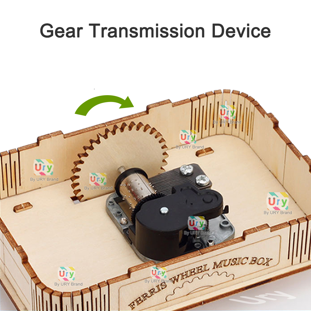 Rotatable DIY 3D Puzzles Mini  - Music Box Wooden 3D Puzzle Rotating review and price