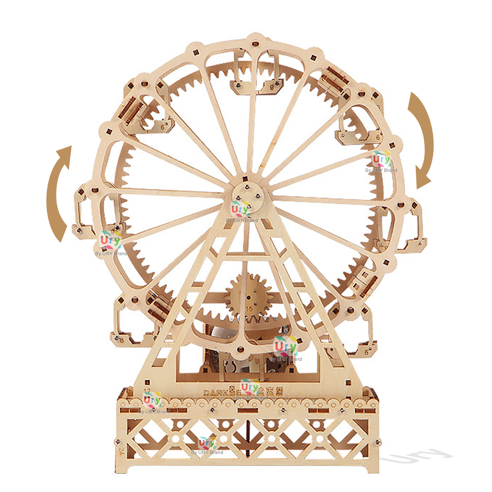Rotatable DIY 3D Wooden Puzzle - Music Box Wooden 3D Puzzle Rotating review and price