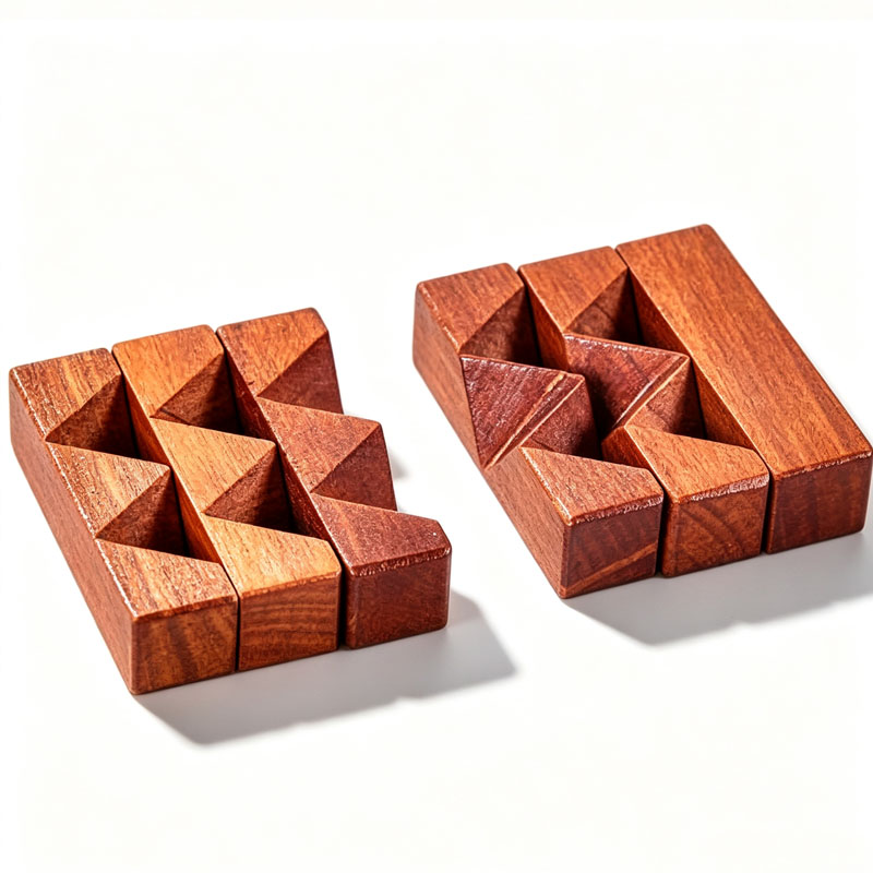 Wooden Knot Puzzle IQ Logic Tr - 3D Wooden Mechanical Puzzle Marble Run review and price