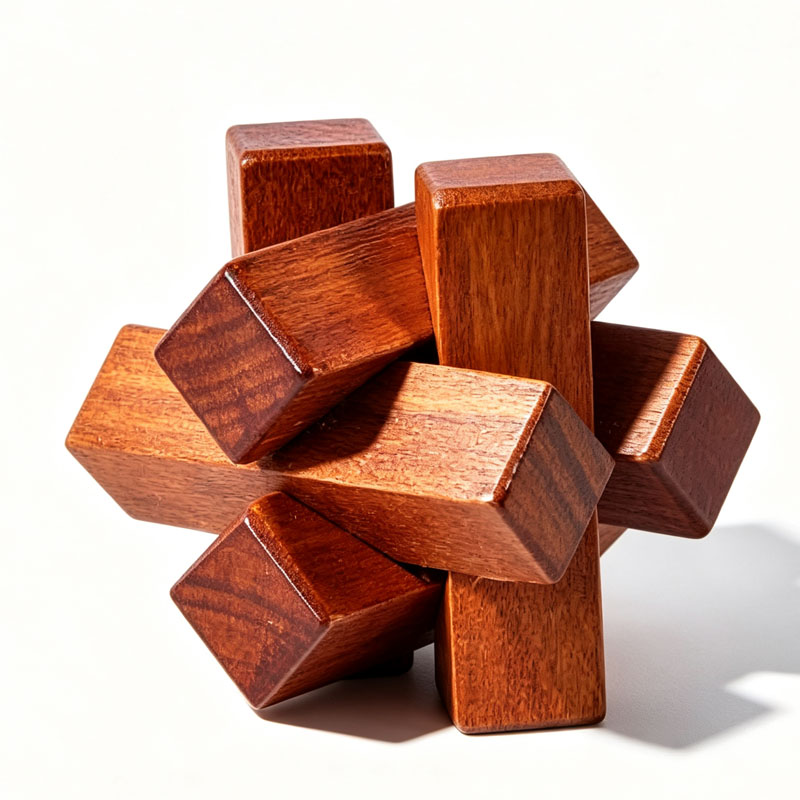 Wooden Knot Puzzle IQ Logic Tr - 3D Wooden Mechanical Puzzle Marble Run review and price