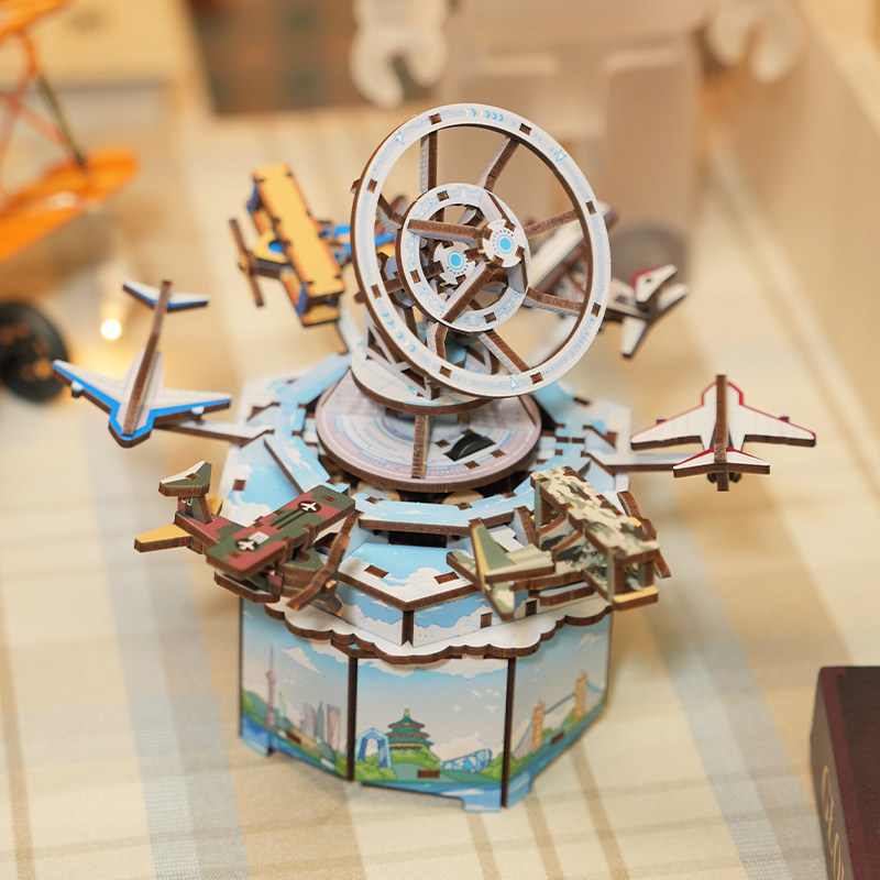 DIY Music Box Building Kit – 1 - Music Box Wooden 3D Puzzle Rotating review and price