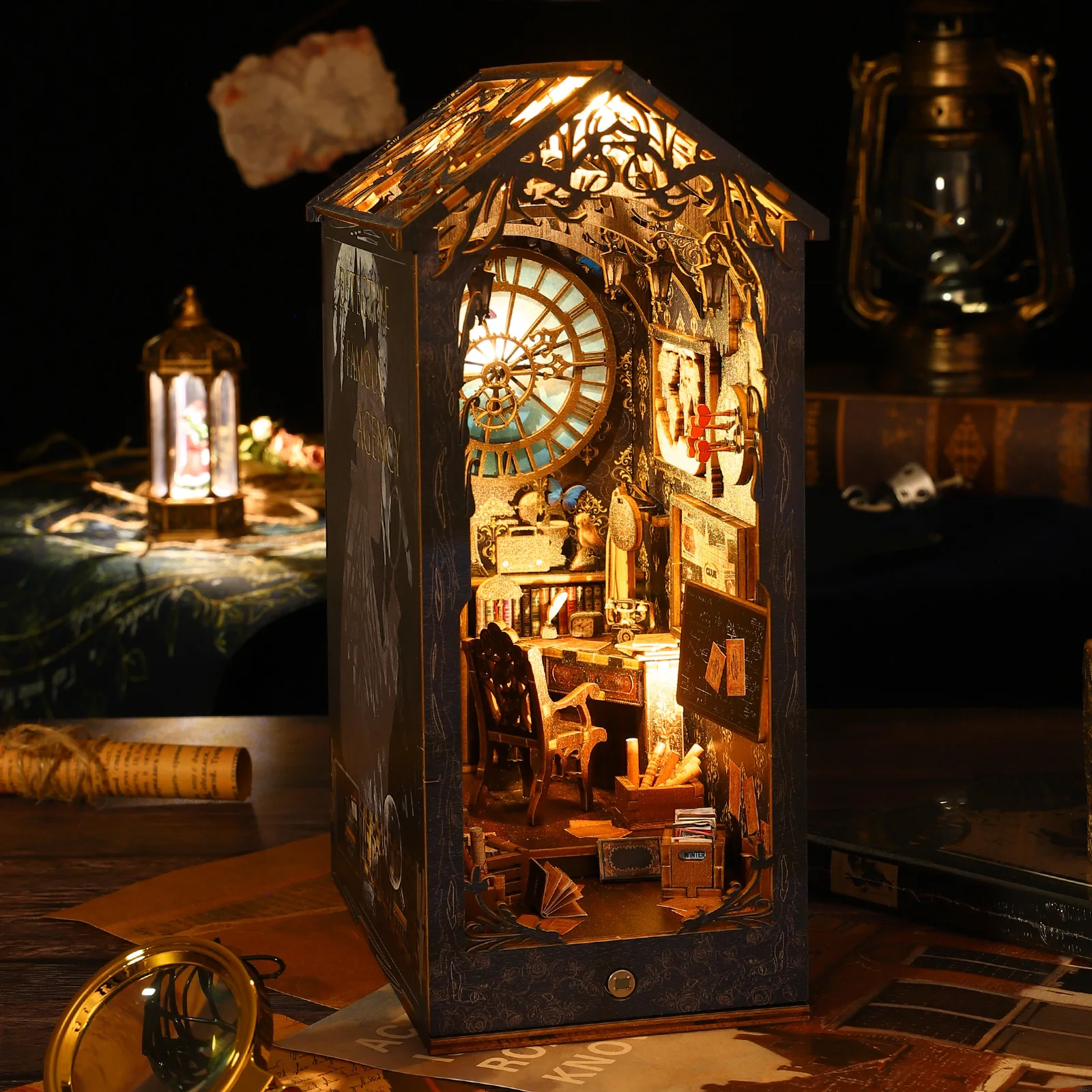 DIY Book Nook Kit 3D Wooden Pu - Diy Miniature Dollhouse Kit Book Nook review and price