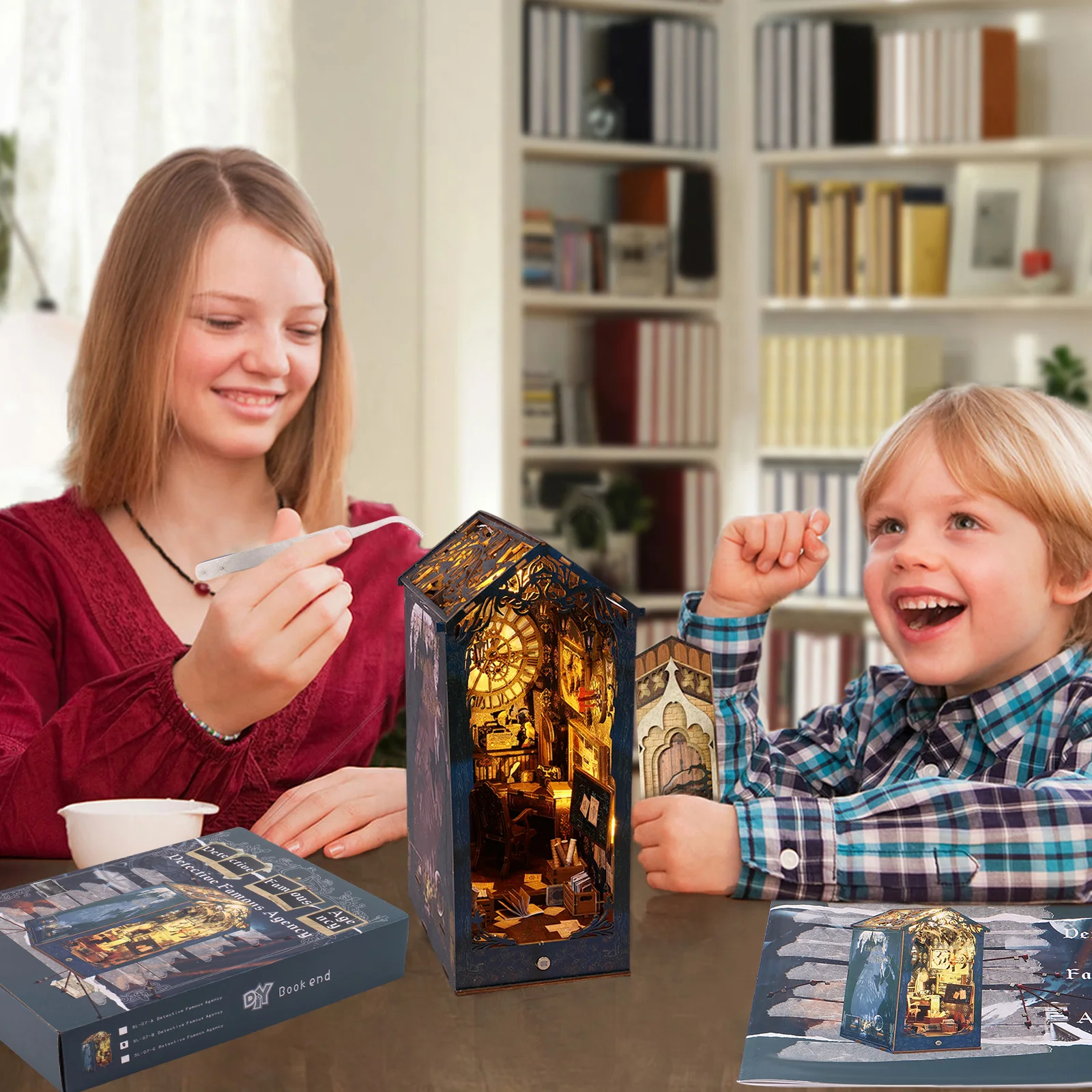 DIY Book Nook Kit 3D Wooden Pu - Diy Miniature Dollhouse Kit Book Nook review and price
