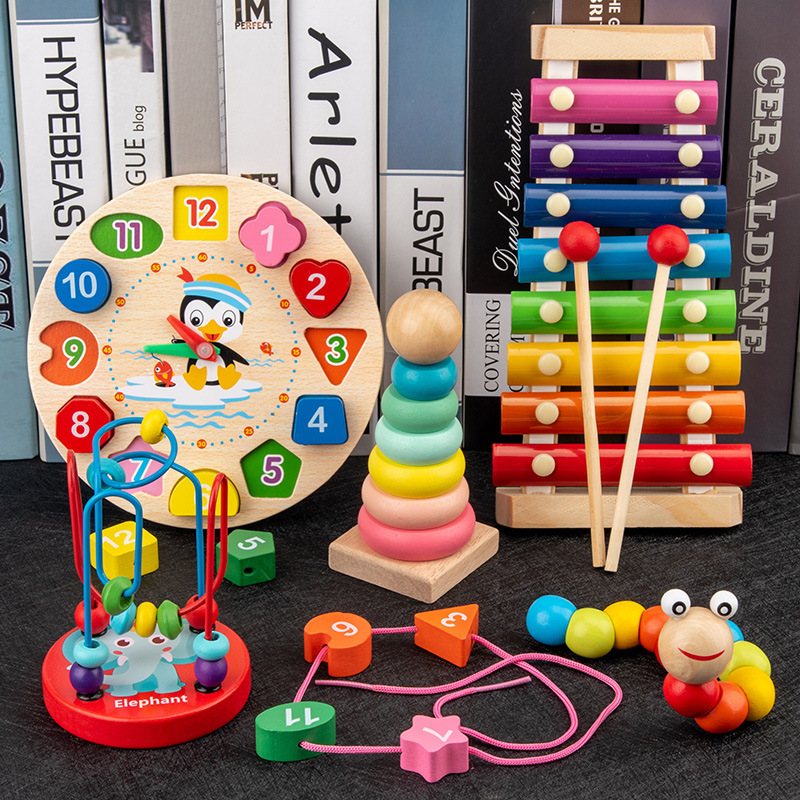 Montessori Baby Toys Kids 3D W - 3D Wooden Mechanical Puzzle Marble Run review and price