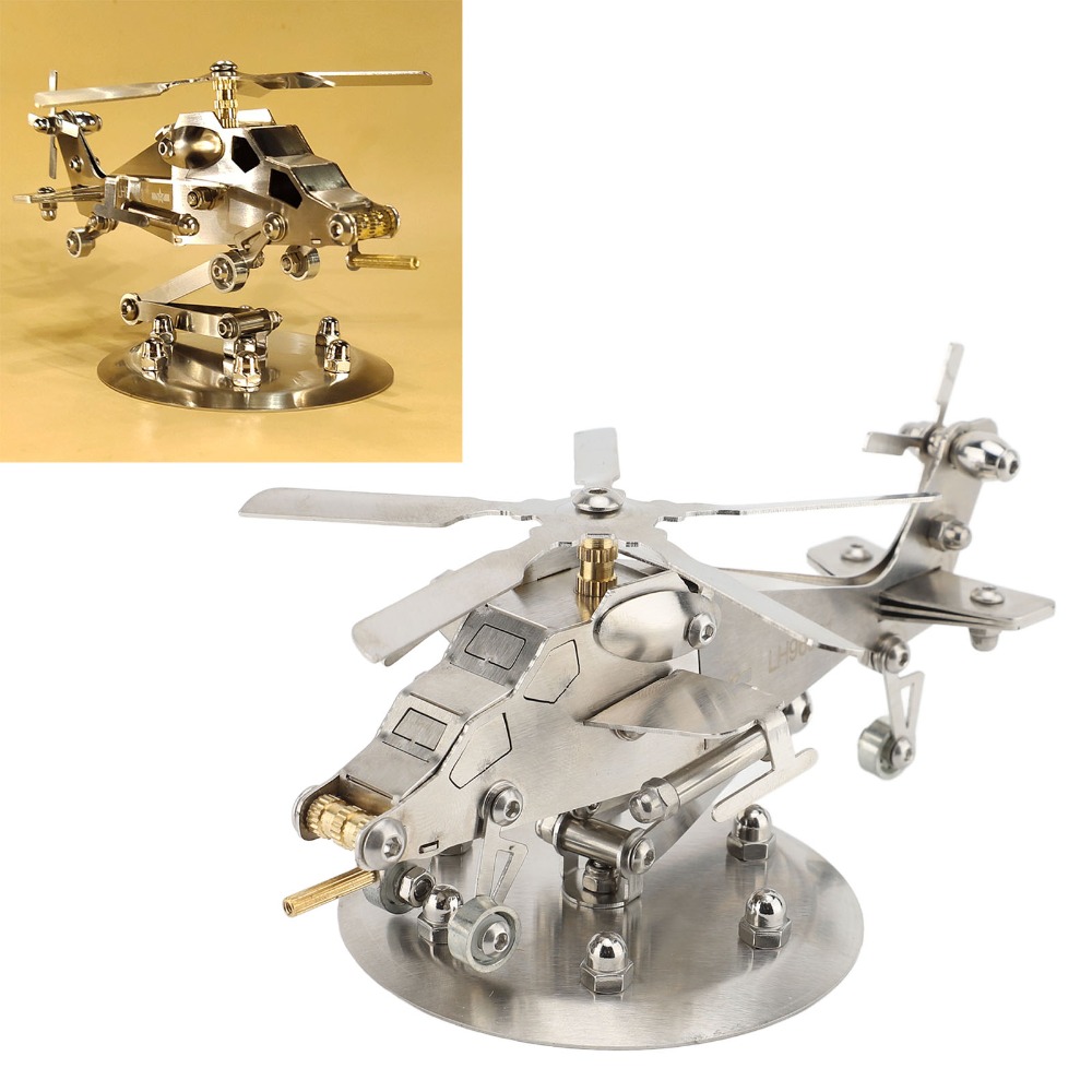 Stainless Steel Helicopter Mod - Metal 3D Puzzle Stainless Model Kit review and price