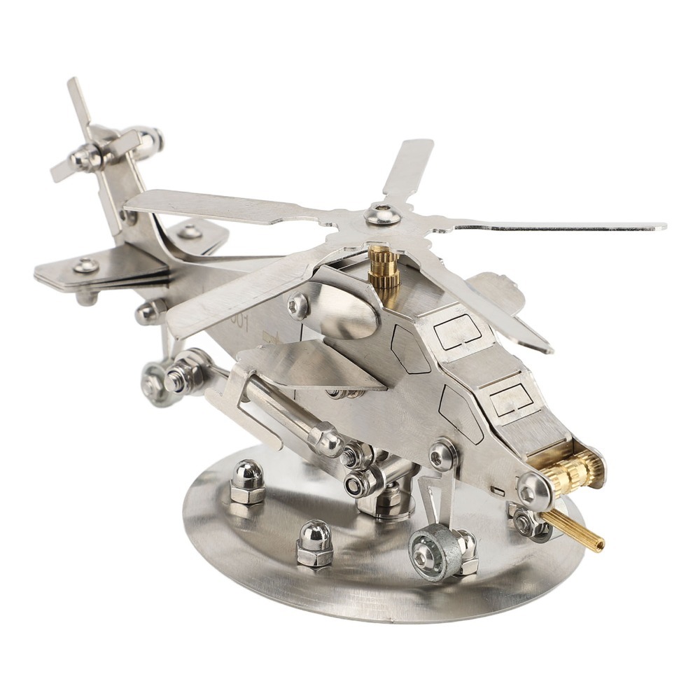 Stainless Steel Helicopter Mod - Metal 3D Puzzle Stainless Model Kit review and price