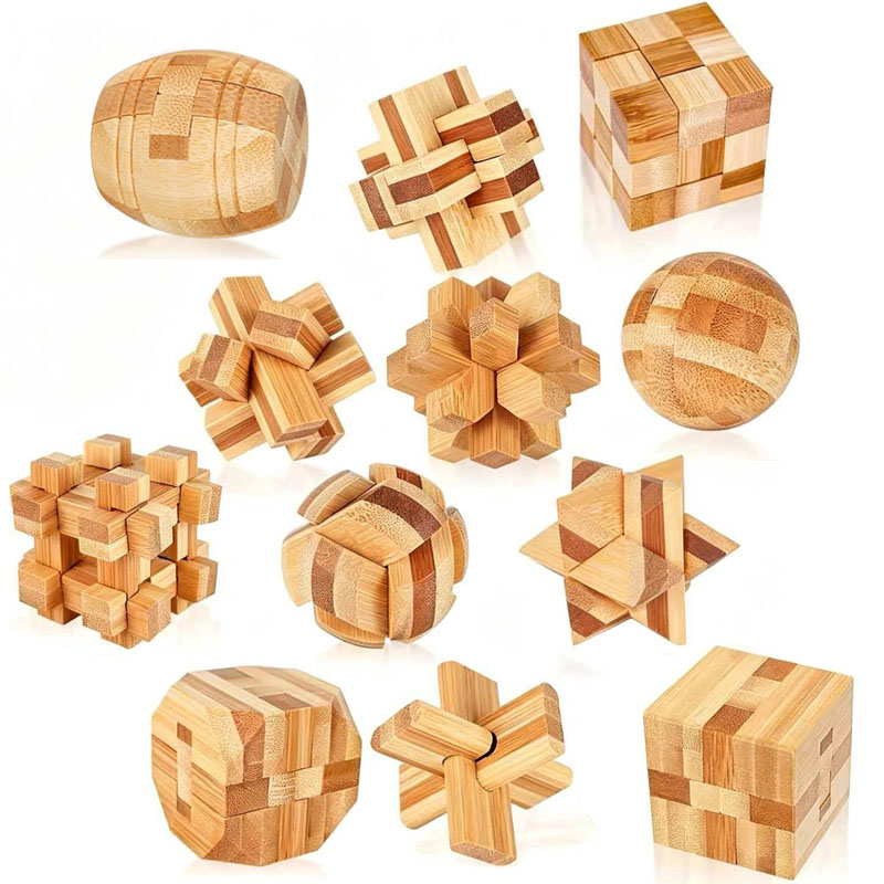 NEW 4.5CM Lu Ban Lock Puzzle B - 3D Wooden Mechanical Puzzle Marble Run review and price