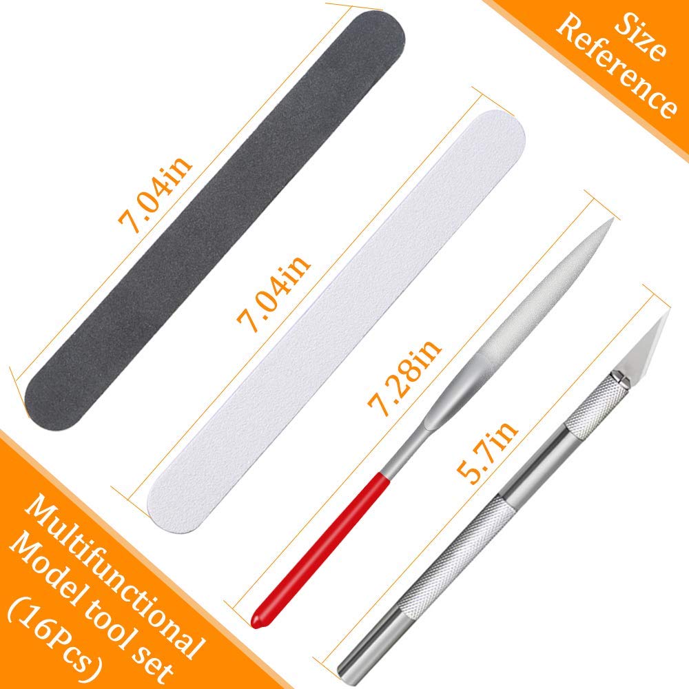 16 in 1 Model Building Tool Se - Modeling Tool Kit Tweezers Hobby Knife review and price