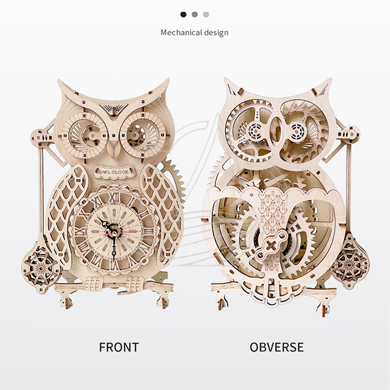 3D Wooden Owl Clock Puzzle DIY - Wooden Clock Puzzle Mechanical Pendulum review and price