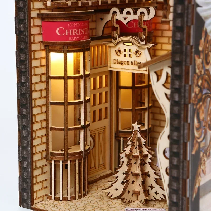 New Creative DIY Wooden Book N - Book Nook Shelf Insert Alley Diy review and price
