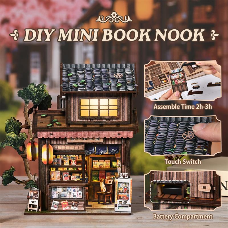 DIY Miniature House Kit 3D Woo - Diy Miniature Dollhouse Kit Book Nook review and price