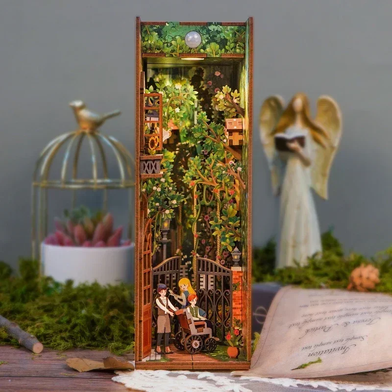 DIY Wooden Book Nook Shelf Ins - Diy Miniature Dollhouse Kit Book Nook review and price