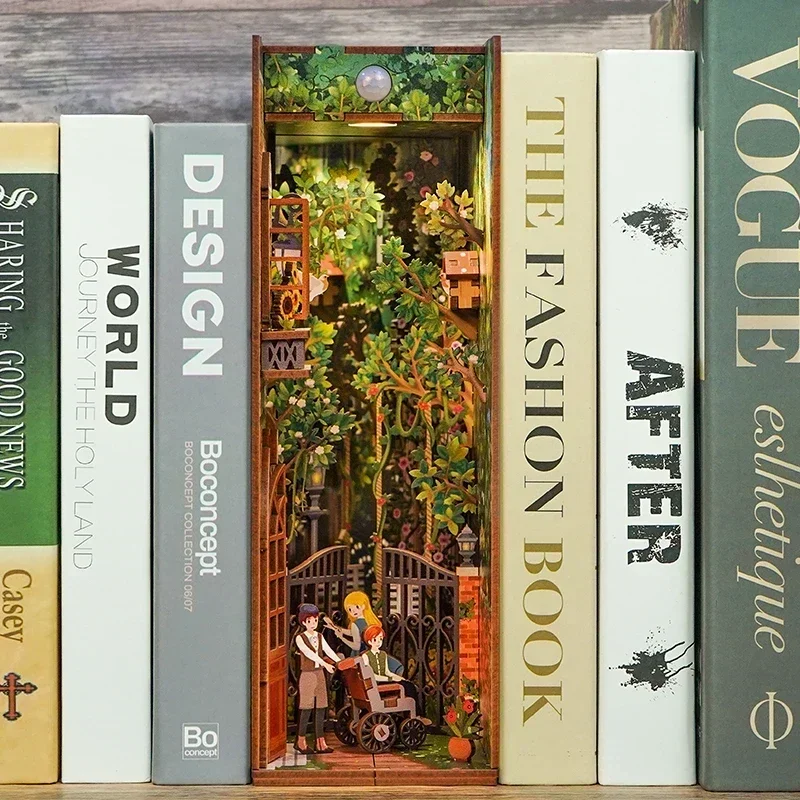 DIY Wooden Book Nook Shelf Ins - Diy Miniature Dollhouse Kit Book Nook review and price