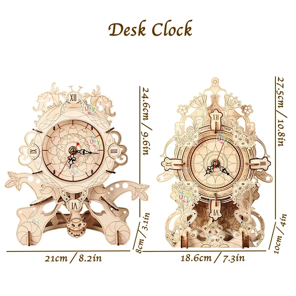 URY 3D Wooden Puzzle Retro Wal - Wooden Clock Puzzle Mechanical Pendulum review and price