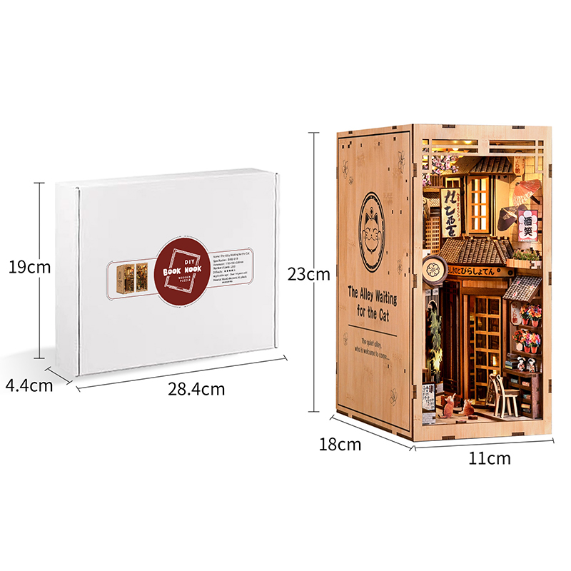 LED Wooden Book Nook Kit DIY 3 - Diy Miniature Dollhouse Kit Book Nook review and price