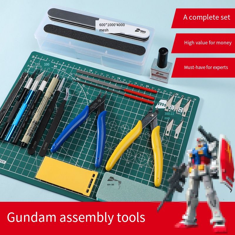 For Gundam Model Building Tool - Modeling Tool Kit Tweezers Hobby Knife review and price