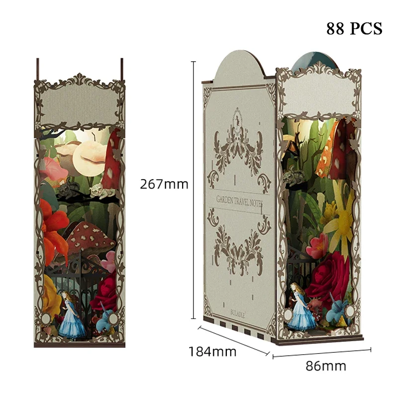 Garden Travelogue Bookends Boo - Diy Miniature Dollhouse Kit Book Nook review and price