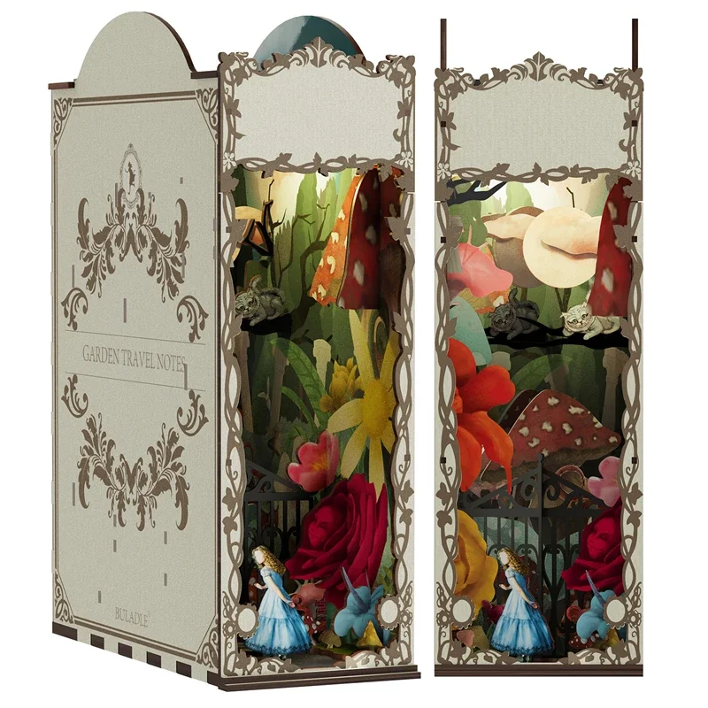 Garden Travelogue Bookends Boo - Diy Miniature Dollhouse Kit Book Nook review and price