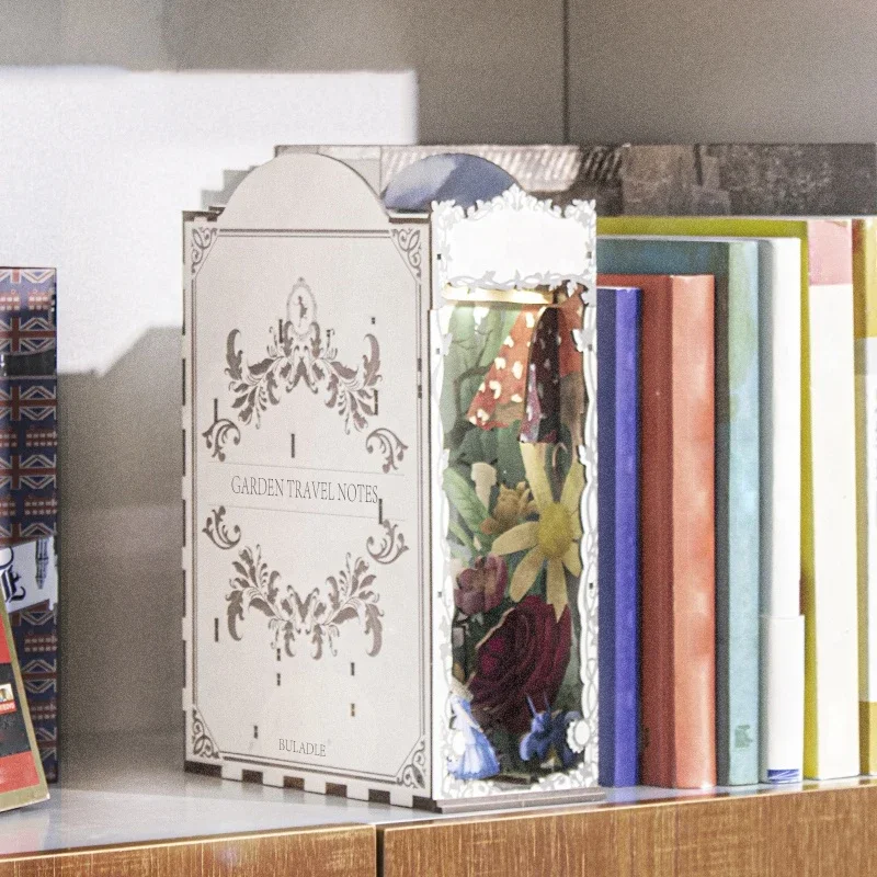 Garden Travelogue Bookends Boo - Diy Miniature Dollhouse Kit Book Nook review and price