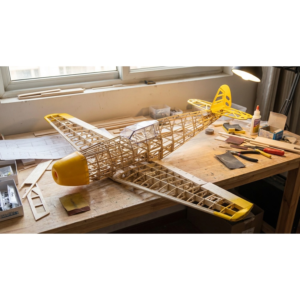 BF109 1020mm Laser Cut Balsa W - Laser Cut Wooden Model Kit Assembly review and price
