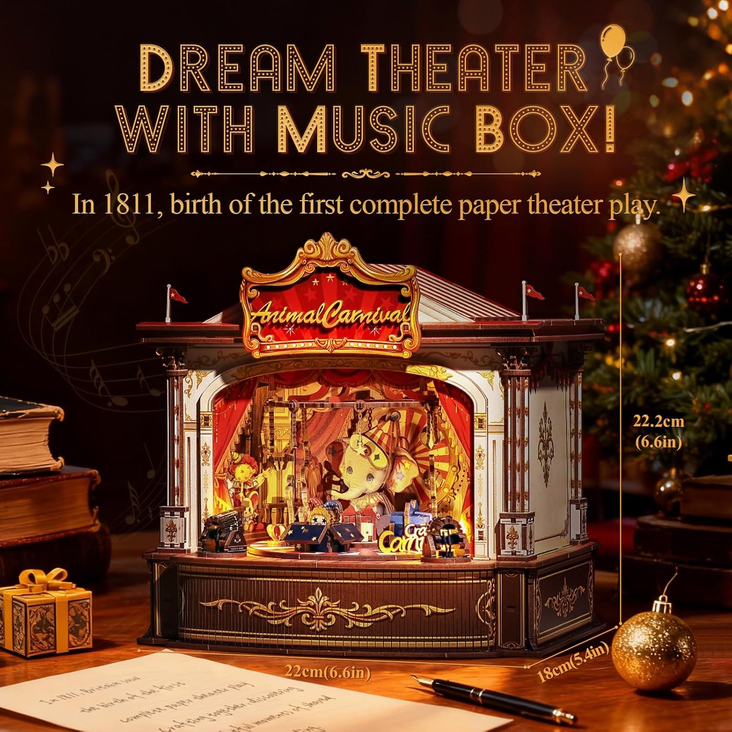 3D Wooden Puzzles Music Box -  - Music Box Wooden 3D Puzzle Rotating review and price