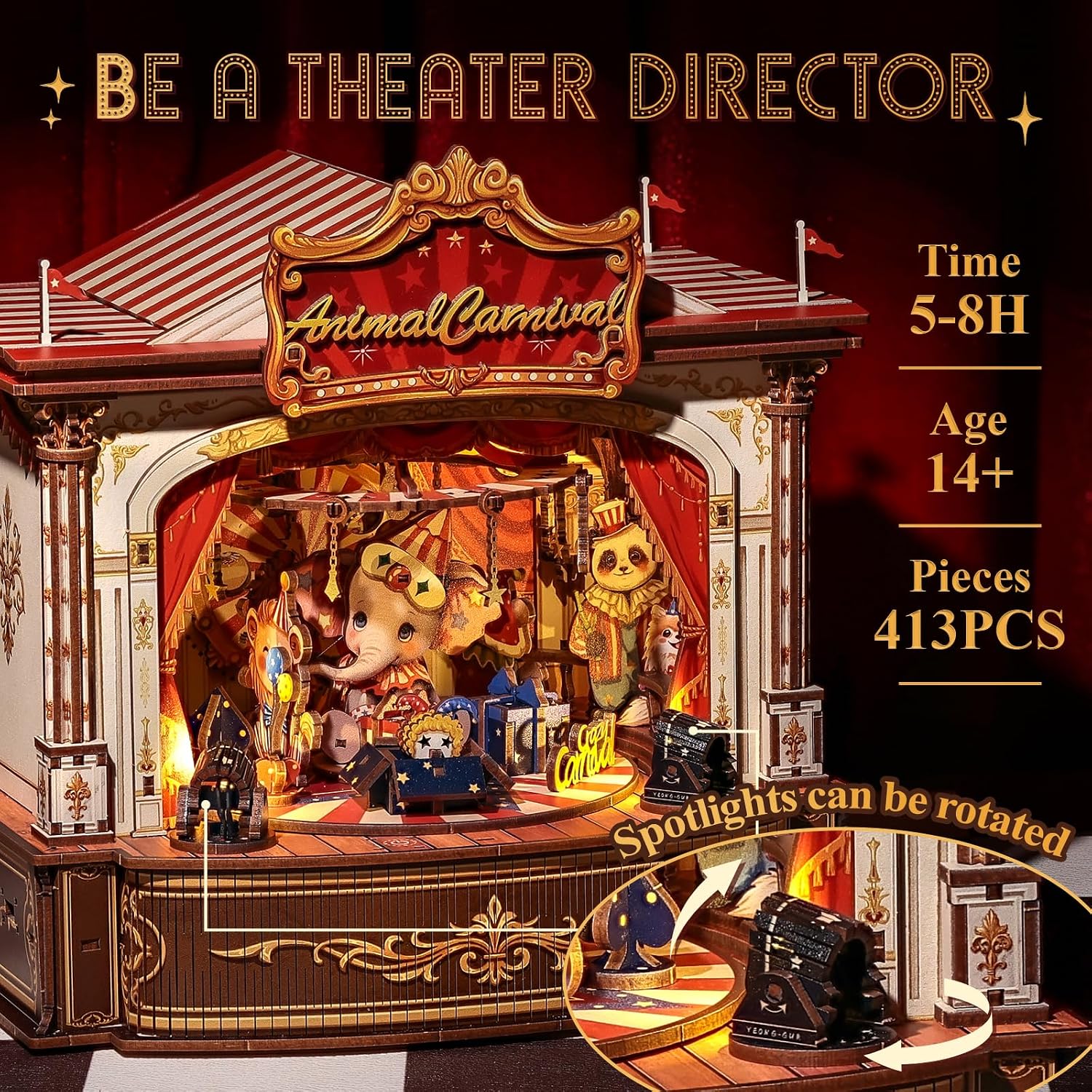 3D Wooden Puzzles Music Box -  - Music Box Wooden 3D Puzzle Rotating review and price