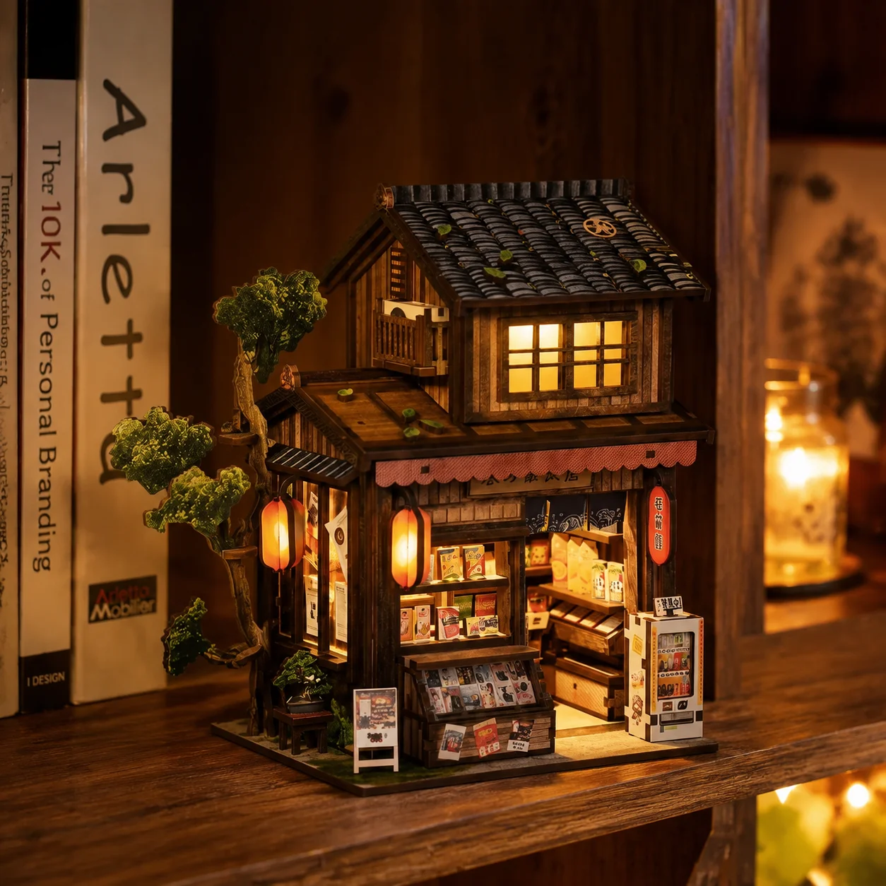 Japan Style DIY Wooden Book No - Diy Miniature Dollhouse Kit Book Nook review and price